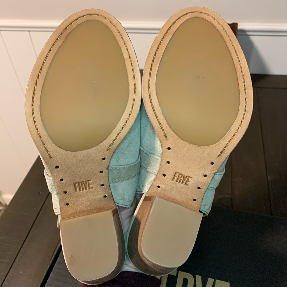 Frye Dani Pickstitch Shield Peep Toe Slingback - Picture 6 of 7